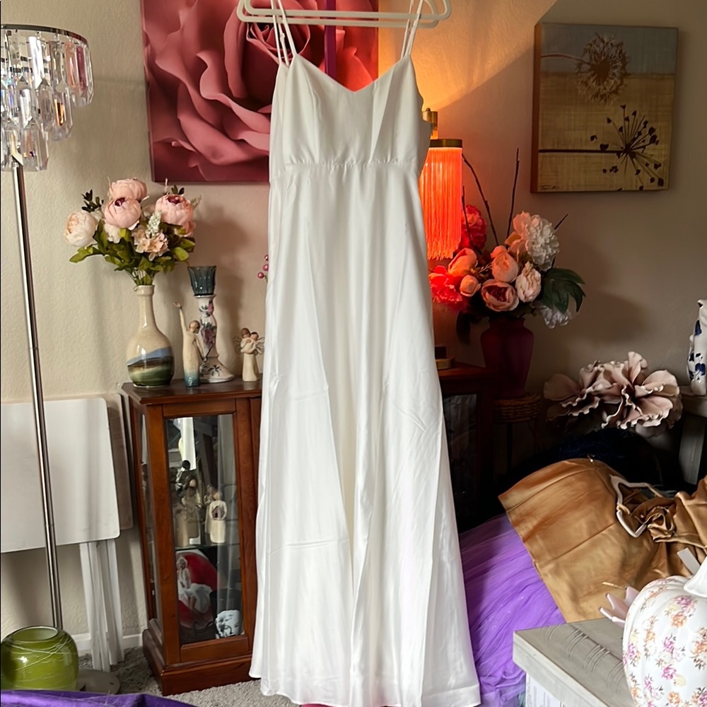 Show Me Your MuMu Wedding Elegant White Slip Dress💞 NWT